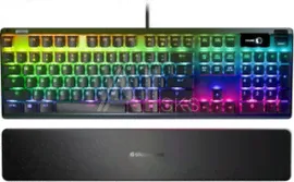 1885776 Клавиатура Steelseries Apex Pro механическая черный USB for gamer LED (подставка для запястий) (64626)