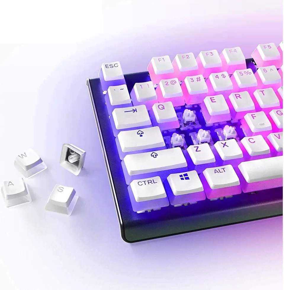SteelSeries PrismCAPS, двойные колпачки для клавиш в стиле пудинга, прочный термопластик PBT, исключительная долговечность, макет для США, совместимый-0