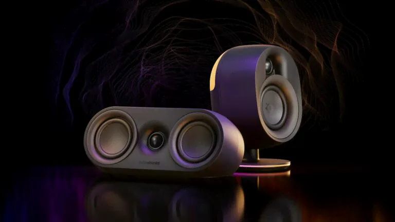 SteelSeries Arena 9 gaming surround speaker system has a 6.5″ subwoofer for immersion