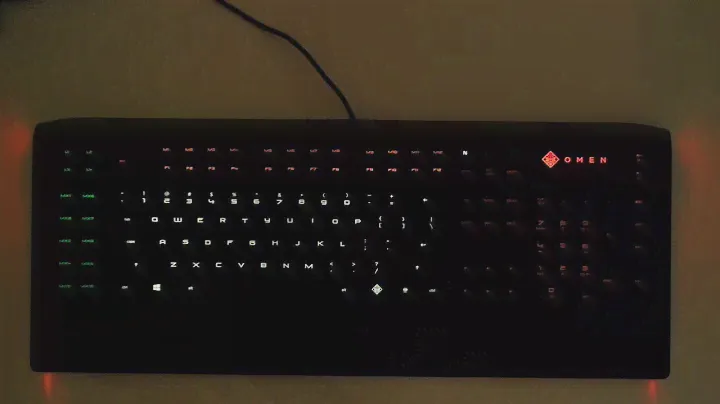 HP Omen keyboard by SteelSeries light demo